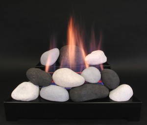 ventless gas fireplace fire rock alternative to wood burning fireplaces
